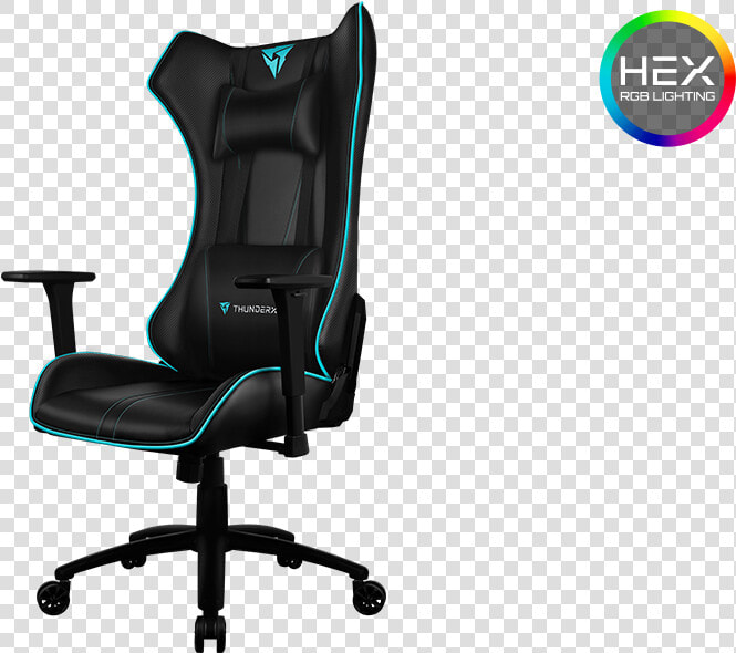 Chair Thunder X3 Rc3 Hex Black Cyan  HD Png DownloadTransparent PNG