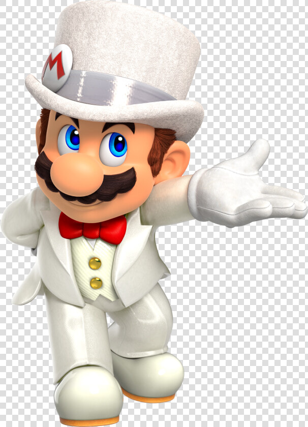 Transparent Mario Hat Png   Super Mario Odyssey Wedding Mario  Png DownloadTransparent PNG