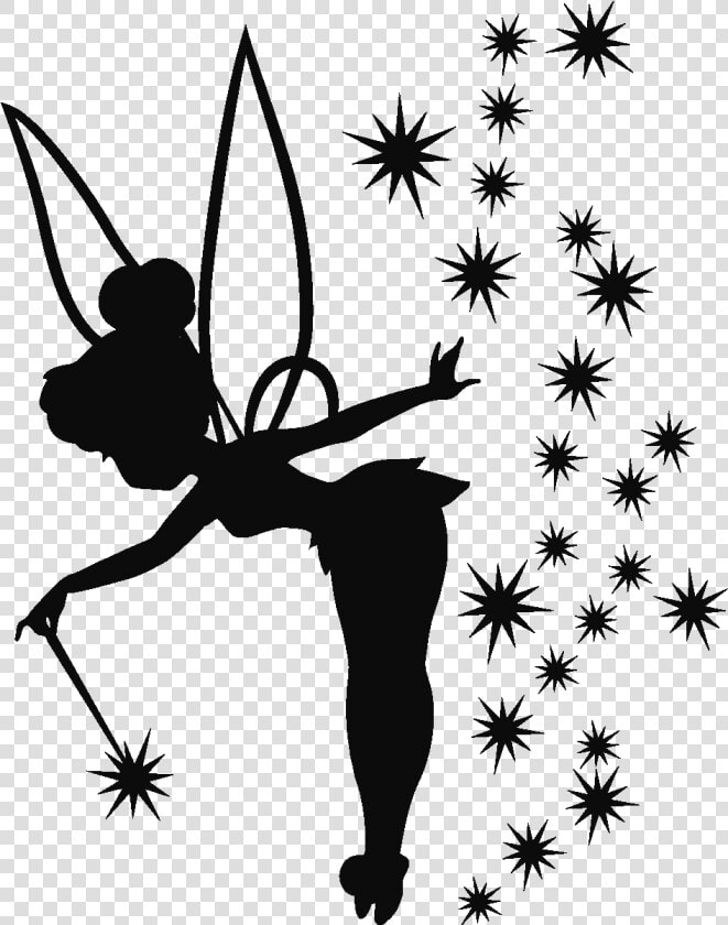 Pumpkins Vector Black And White   Transparent Tinkerbell Silhouette Png  Png DownloadTransparent PNG