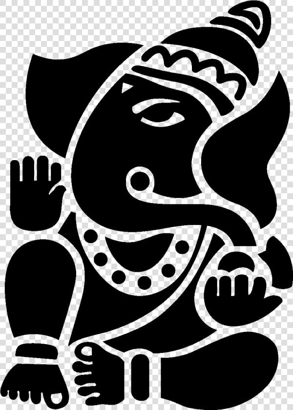 Clipart Eye Ganpati   Ganesh Black And White  HD Png DownloadTransparent PNG