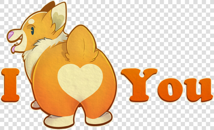 I Corgi Butt You   Cartoon  HD Png DownloadTransparent PNG