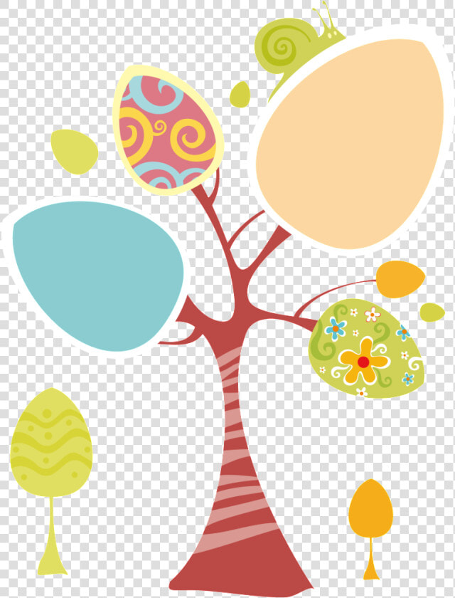 Cartoon Creative Árboles   Easter  HD Png DownloadTransparent PNG