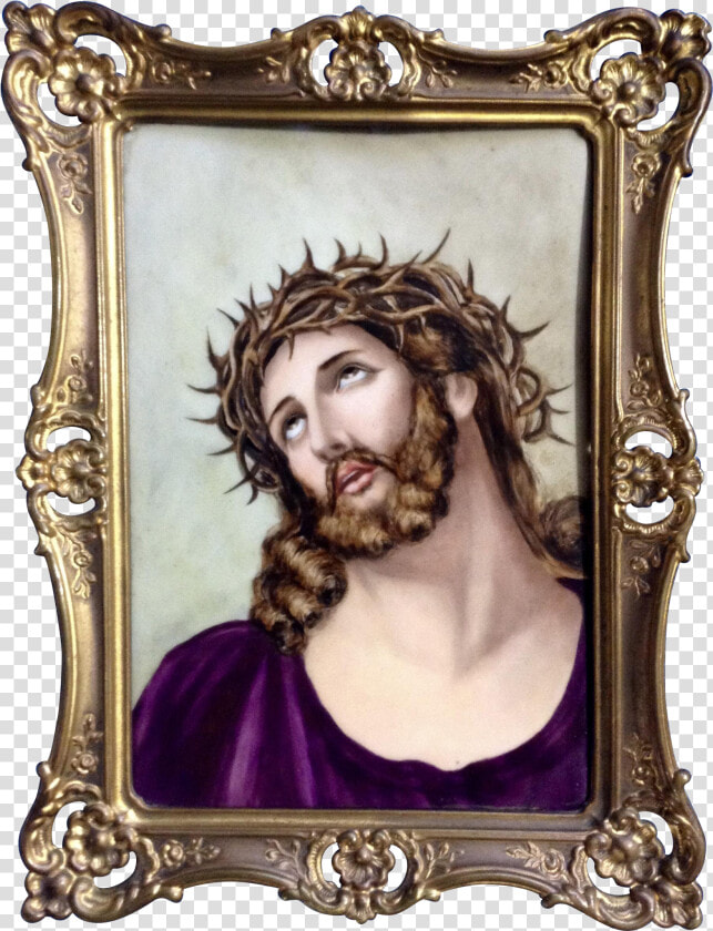 Antique European Icon Jesus Christ Crucifixion Portrait   Picture Frame  HD Png DownloadTransparent PNG