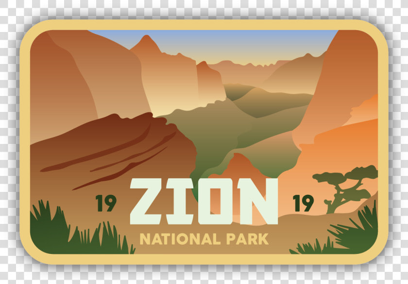 Zion National Park Sticker   Zion National Park Logo Png  Transparent PngTransparent PNG