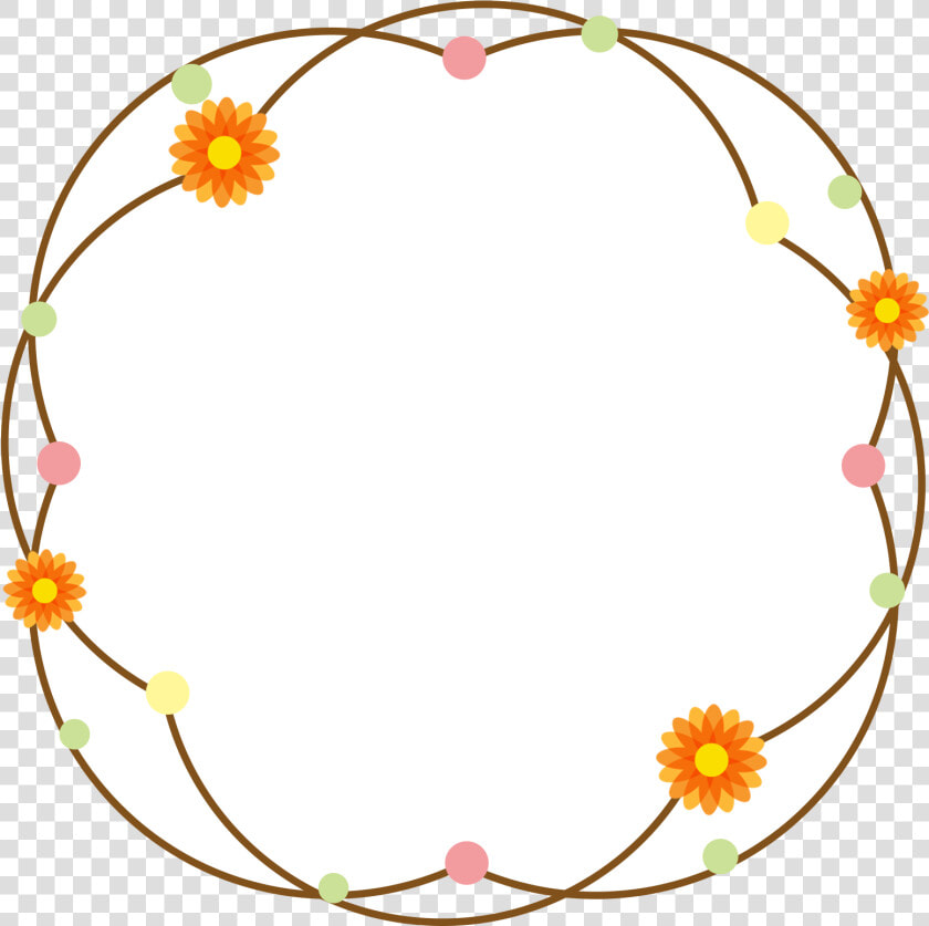 Floral Border Cartoon Cute Fresh Png And Psd Clipart   Circle  Transparent PngTransparent PNG