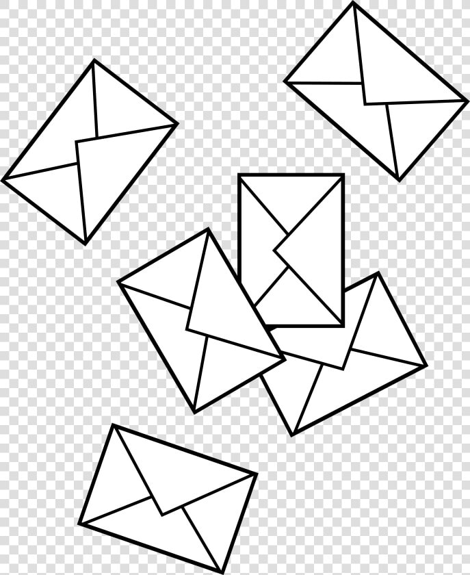 Post Office Clipart   Scattered Envelopes  HD Png DownloadTransparent PNG