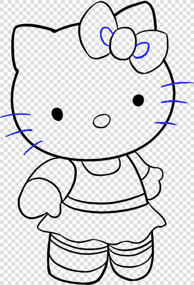 How To Draw Hello Kitty   Hello Kitty Drawing  HD Png DownloadTransparent PNG