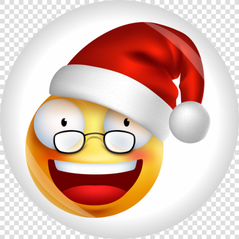 Button Smiley Emoji Weihnachten Ø 50 Mm   Christmas Party Emoji  HD Png DownloadTransparent PNG