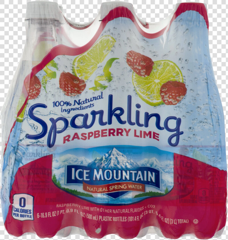 Ice Mountain® Sparkling Raspberry Lime Natural Spring   Sparkling Water Poland Spring  HD Png DownloadTransparent PNG