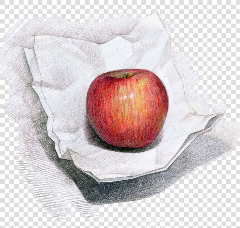 Apple Campus Colored Pencil Drawing Painting   Apple Color Pencil Drawing  HD Png DownloadTransparent PNG