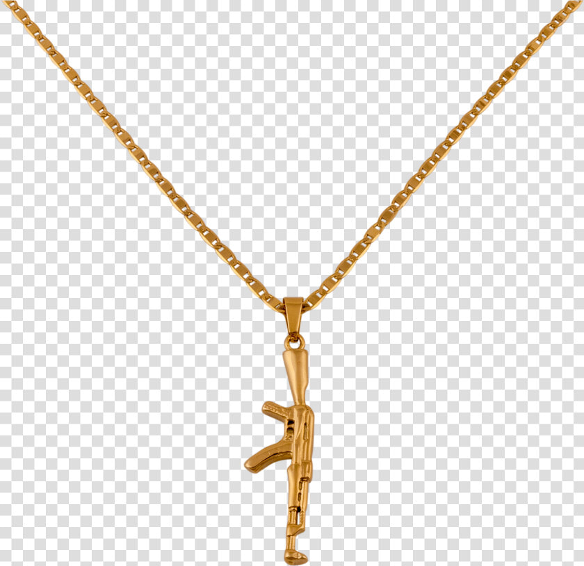 The Kalash Pendant Features A Gold Finish Ak 47 Charm   Pendant  HD Png DownloadTransparent PNG