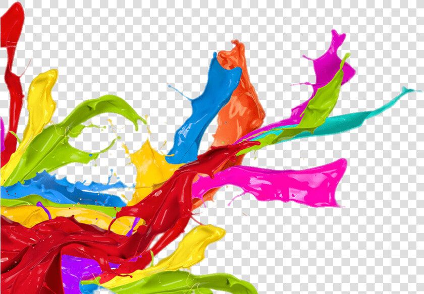 Paint Splatter Left Corner Footer   Colorful Paint Splash Png  Transparent PngTransparent PNG