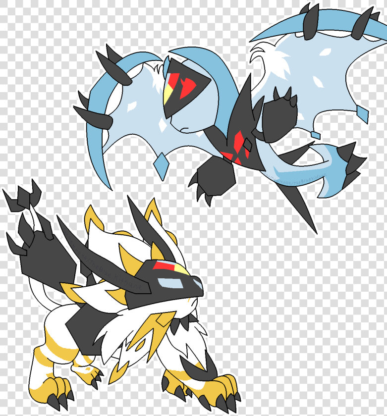 Solgaleo And Lunala   Baby Dawn Wings Necrozma  HD Png DownloadTransparent PNG