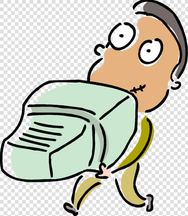 Vector Illustration Of Businessman Carries Old Computer  HD Png DownloadTransparent PNG