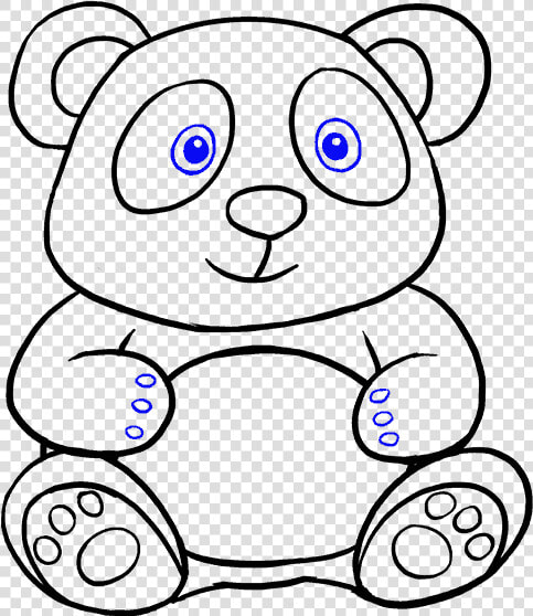 Sketch Panda With Bamboo   Panda Cartoon Black And White  HD Png DownloadTransparent PNG