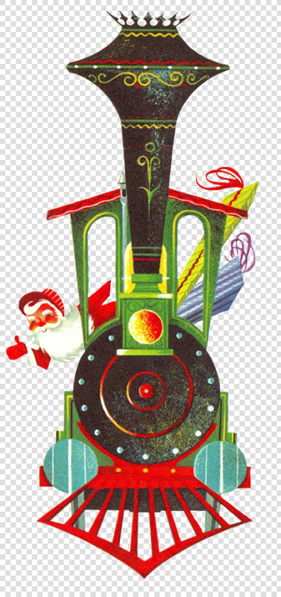 Vintage Graphic Of Christmas Train   Vintage Christmas Toys Clipart Transparent  HD Png DownloadTransparent PNG