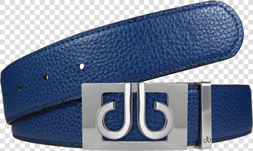 Full Grain Leather Belt In Blue With Silver ‘db’ Thru   Db Belt  HD Png DownloadTransparent PNG