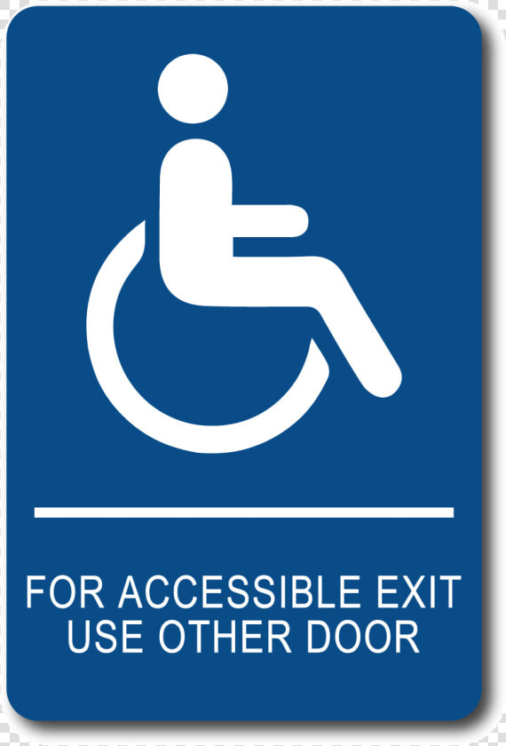 For Accessible Exit Use Other Door Sign   Handicap Restroom Signs  HD Png DownloadTransparent PNG