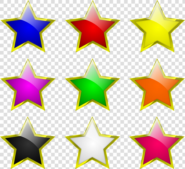 Stars  Colours  Colors  Star  Design  Shape  Colorful   Cartoon Images Of 20 Stars  HD Png DownloadTransparent PNG