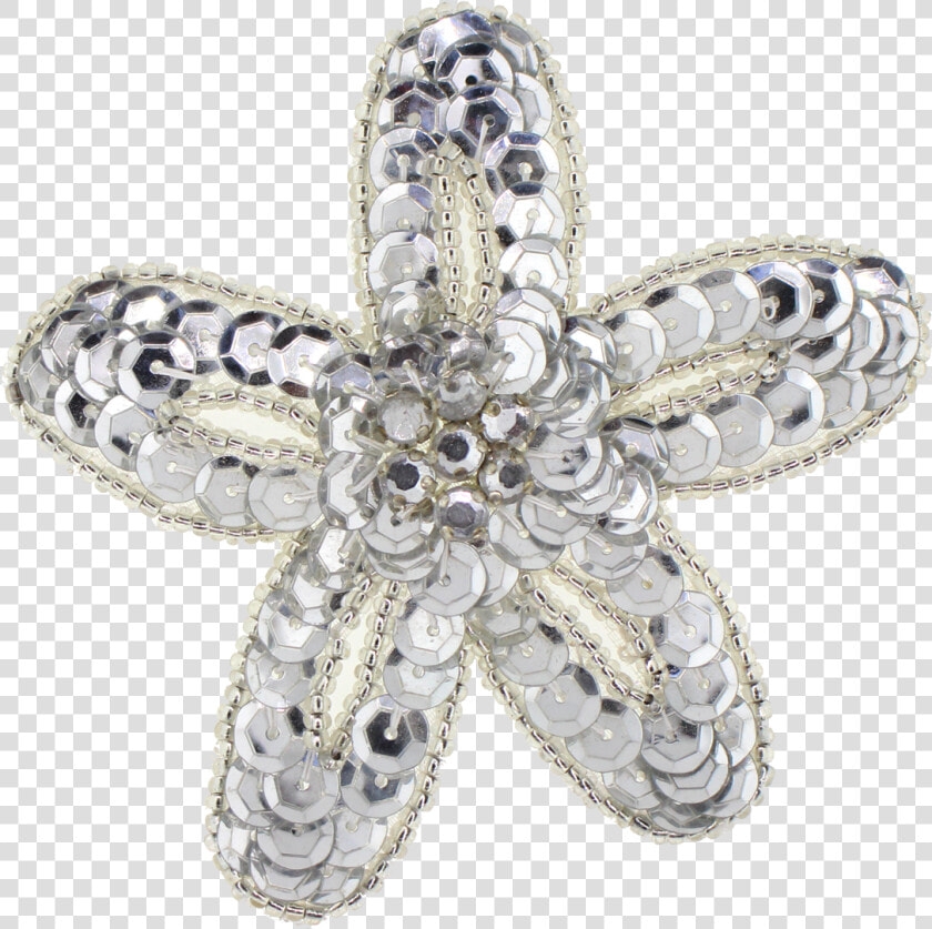 Flower Sequin beaded rhinestone Applique   Body Jewelry  HD Png DownloadTransparent PNG