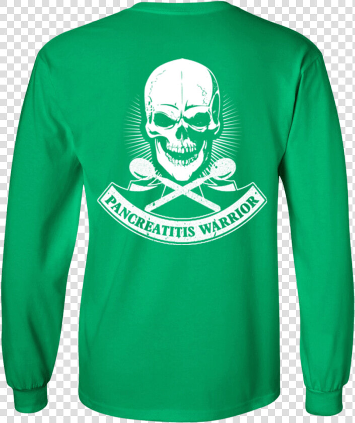 Pancreatitis Warrior Skull Long Sleeve Unisex T Shirt   T shirt  HD Png DownloadTransparent PNG