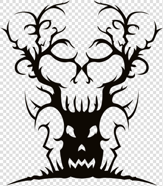 Scary Spooky Tree Png Clipart Image   Spooky Scary Halloween Drawings  Transparent PngTransparent PNG