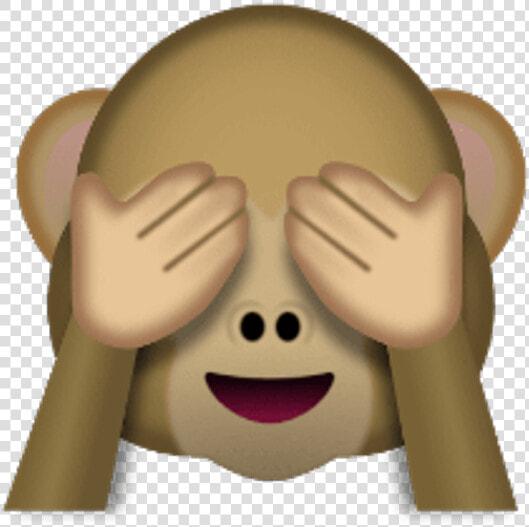 Monkey Face Emoji   Monito Tapado Los Ojos  HD Png DownloadTransparent PNG