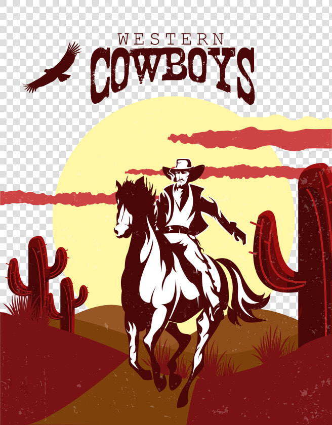 Cowboy Western American Frontier Illustration   Welcome Desert Cowboy  HD Png DownloadTransparent PNG