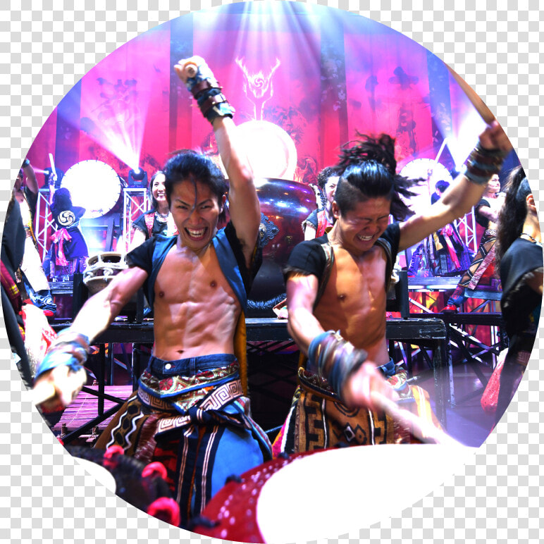 Yamato Two Drummers With Arms Raised In Air Ready To  HD Png DownloadTransparent PNG