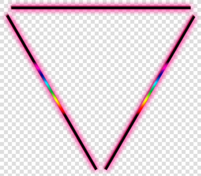  neon  rainbow  glow  effect  neoneffect  border  triangleart   Rainbow Neon Logo Transparent  HD Png DownloadTransparent PNG