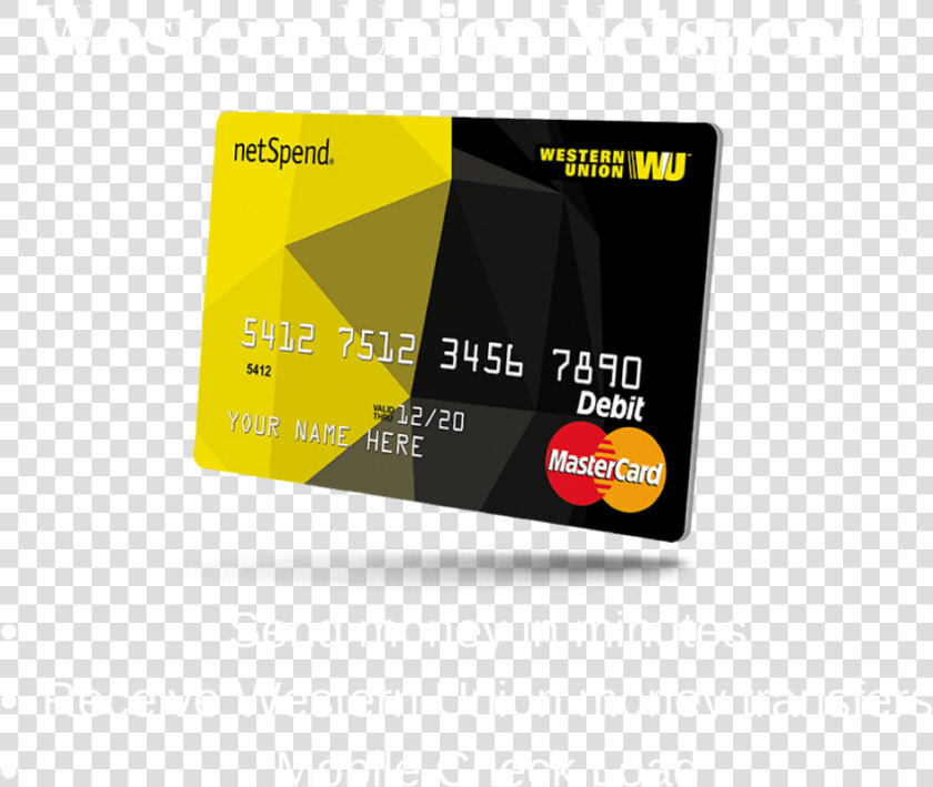 Western Union Netspend   Western Union  HD Png DownloadTransparent PNG