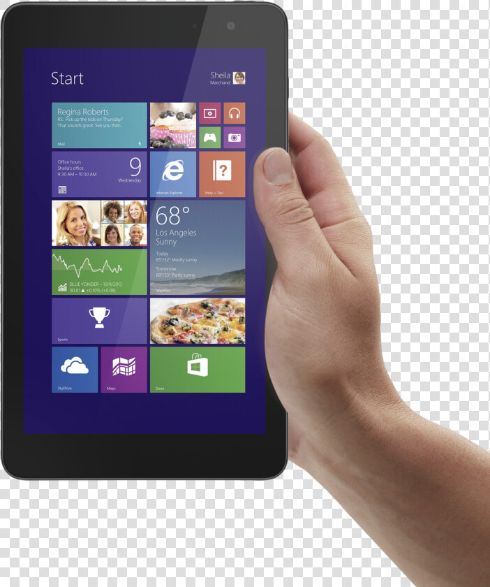 Hand Holding Tablet   Lenovo Miix 2 8  HD Png DownloadTransparent PNG