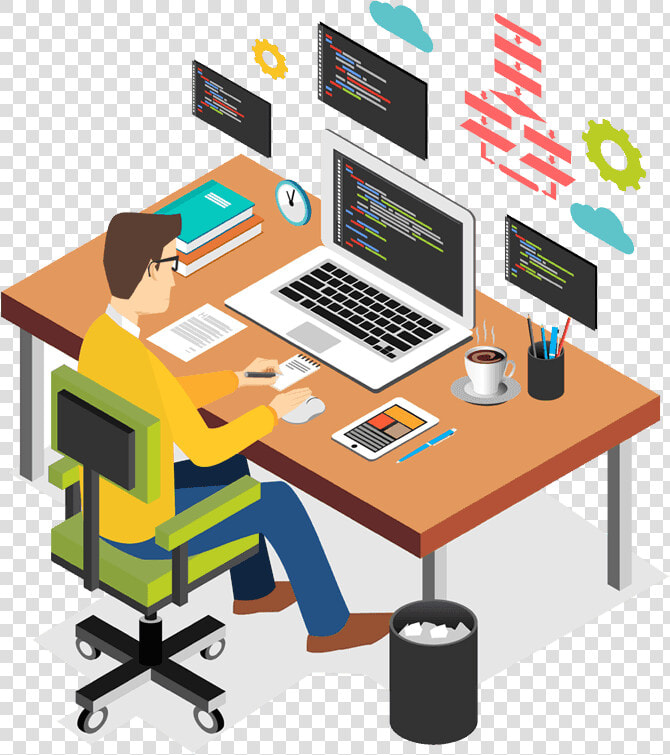 Technologies We Work With   Illustration Computer Business  HD Png DownloadTransparent PNG