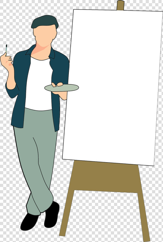 Standing  Painter  Artist  Isolated  Painting  Drawing   Whiteboard  HD Png DownloadTransparent PNG