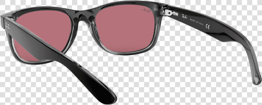 New Wayfarer Sunglasses In Black Transparent Violet   Plastic  HD Png DownloadTransparent PNG