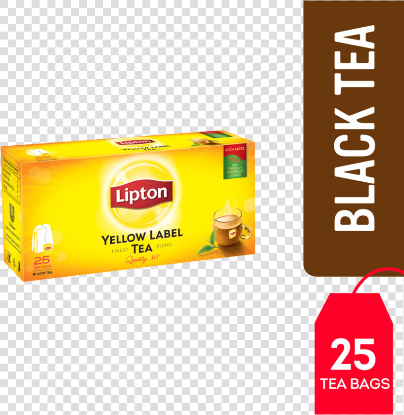 Lipton Yellow Label 25 Tea Bags  HD Png DownloadTransparent PNG