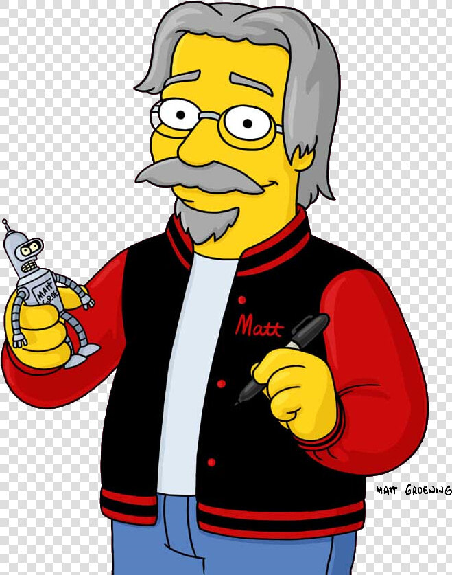 Matt With Bender   Futurama Matt Groening  HD Png DownloadTransparent PNG