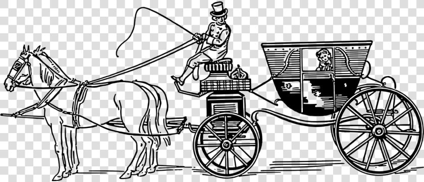 Horse Pulling Carriage Drawing  HD Png DownloadTransparent PNG