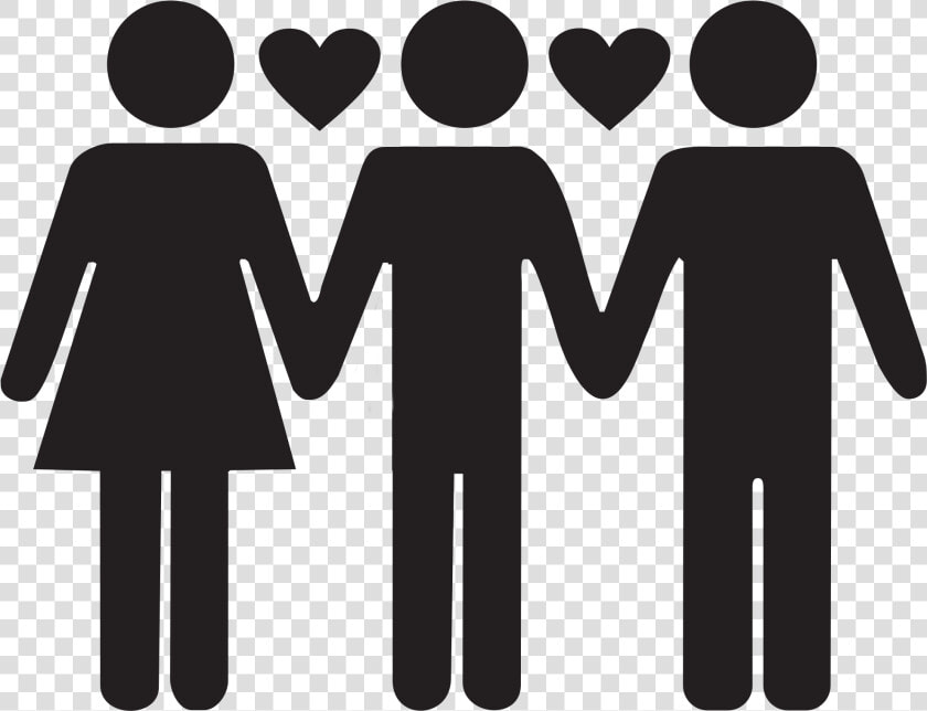 Dos Hombres Y Una Mujer Con Imágenes De Corazón En   Friendship Friends Icon Transparent  HD Png DownloadTransparent PNG