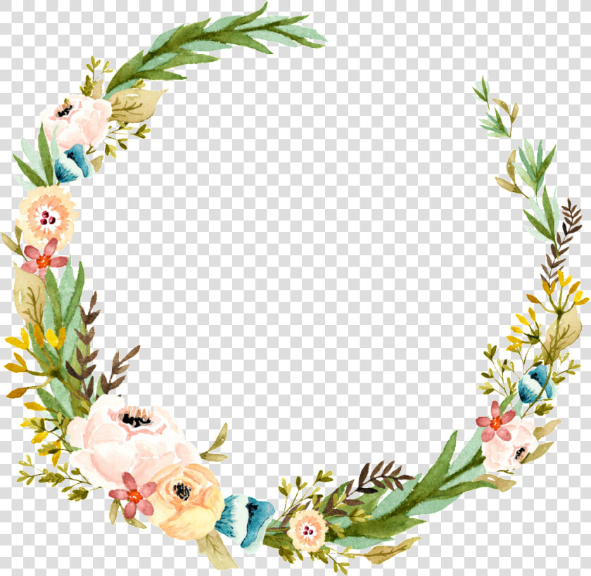 Light Pastel Flowers Hand Painted Garland Decorative   Transparent Pastel Flower Png  Png DownloadTransparent PNG