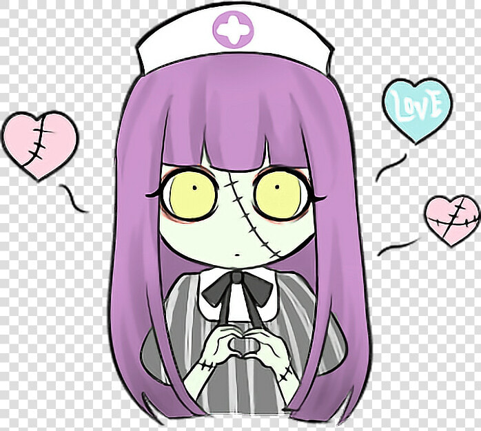  zombie  doctor  nurse  kawaii  love  cute  halloween   Cute Cartoon Halloween Drawings  HD Png DownloadTransparent PNG