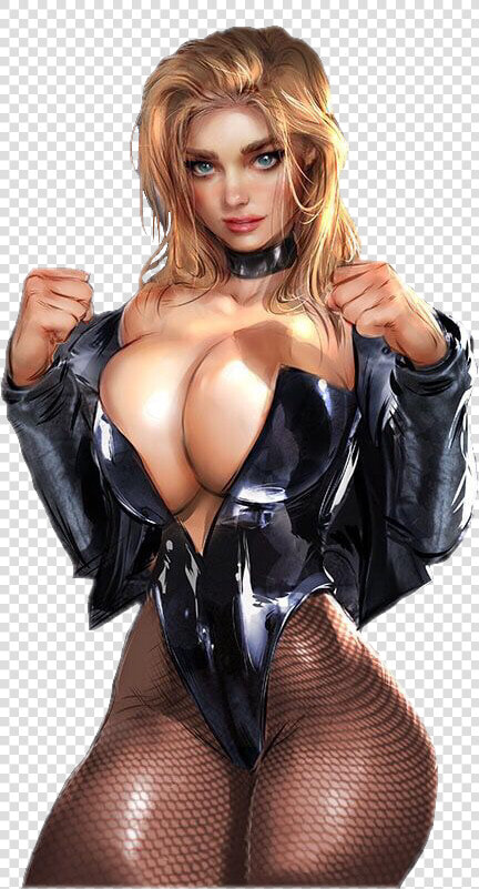 Black Canary Sticker   Fetish Model  HD Png DownloadTransparent PNG