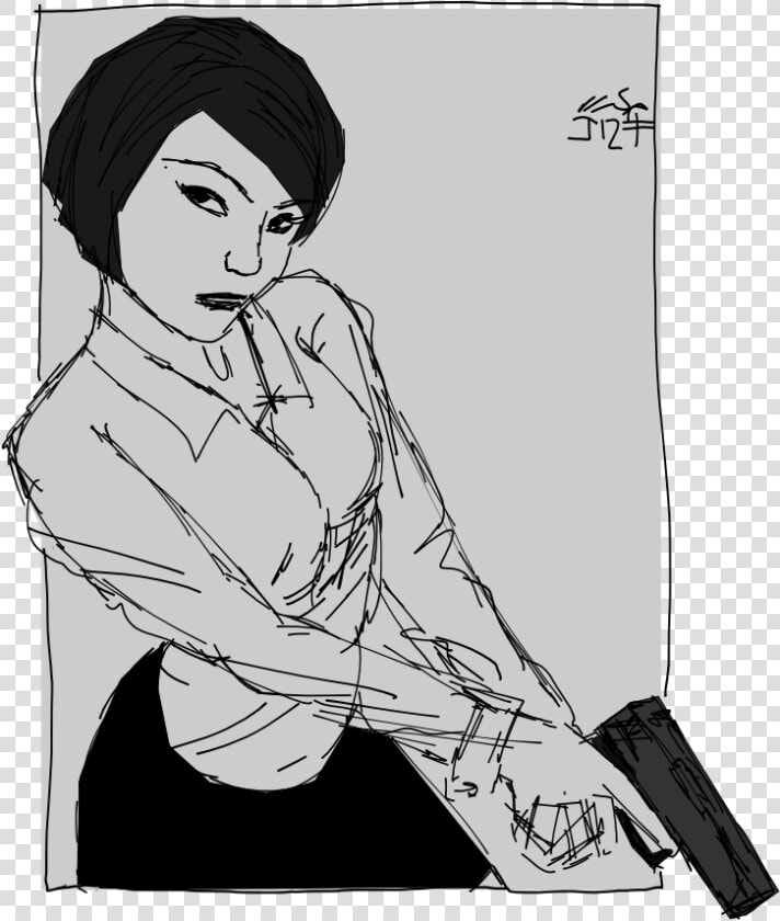 Liesch S Sketch Book   Female Gun Poses Drawing  HD Png DownloadTransparent PNG