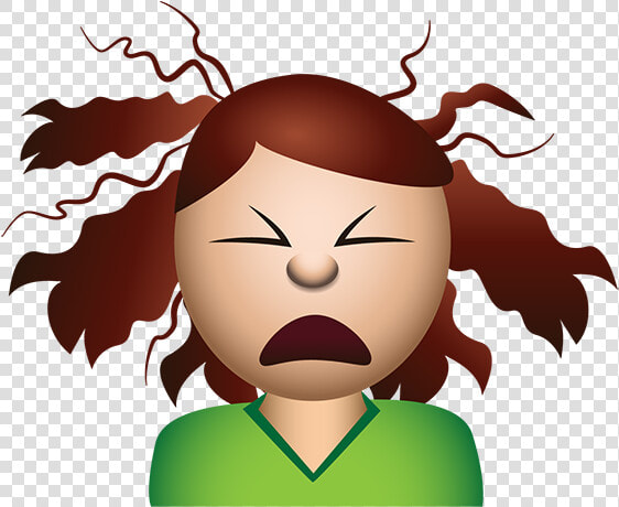 Loreal Garnier Illustrated Messaging Sticker Emoji   Bad Hair Emoji  HD Png DownloadTransparent PNG