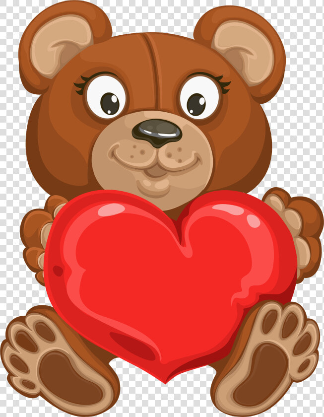 Valentine S Teddy With Heart Transparent Png Clip Art   Teddy Bear Heart Png  Png DownloadTransparent PNG