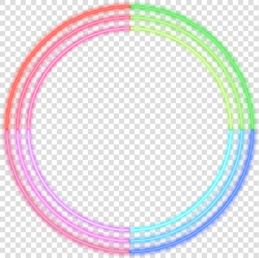  freetoedit  rainbow  neon Circle Frame  HD Png DownloadTransparent PNG