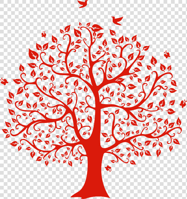 Family Tree Clipart Png   Png Download   Red Tree Clip Art Tree  Transparent PngTransparent PNG