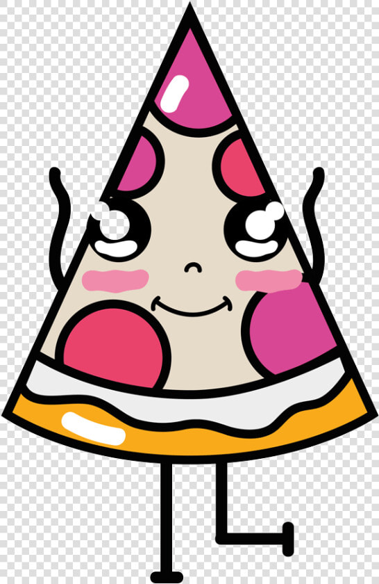 Pizza Bailarina Kawaii   Cute Drawings Happy Drawings Food  HD Png DownloadTransparent PNG