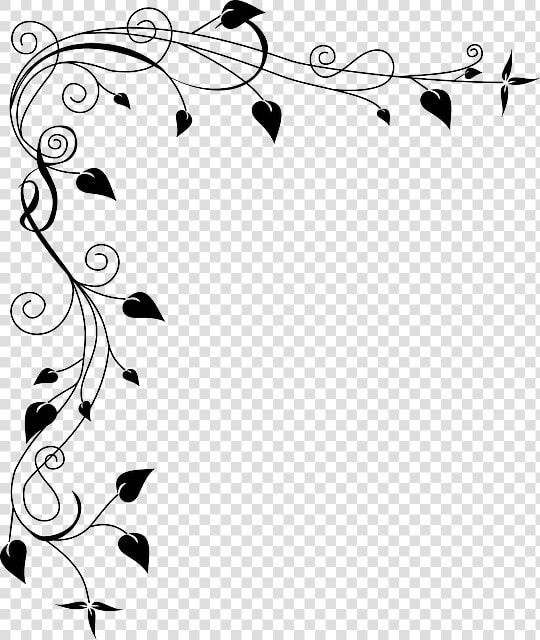 Background Bunga Hitam Putih   Flower Border Vector Png  Transparent PngTransparent PNG