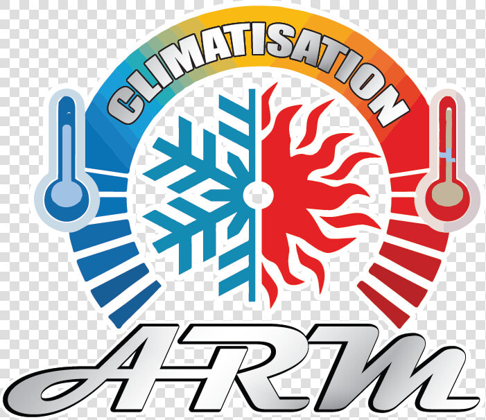 Climatisation A   R   M     Heating And Cooling Symbol   Ac And Heating Logo  HD Png DownloadTransparent PNG